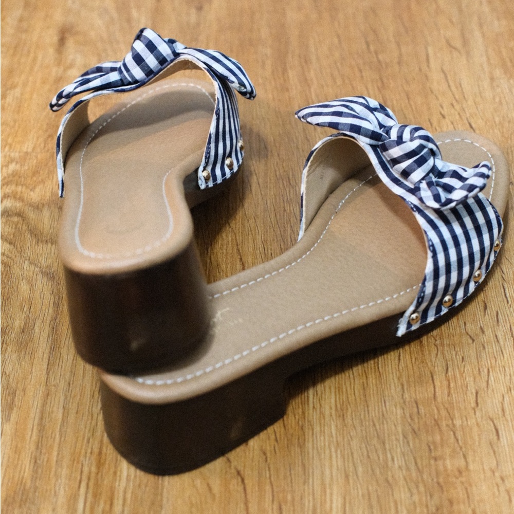 Brand new gingham sandals